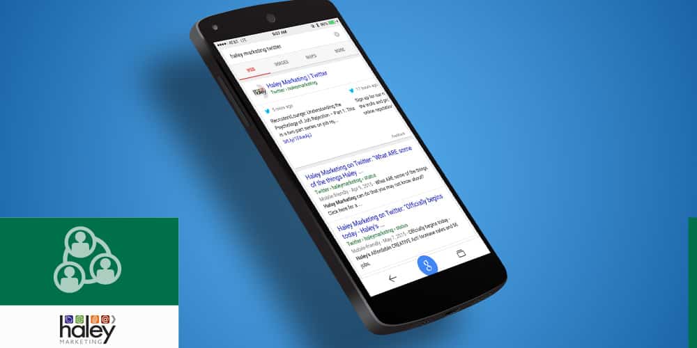Google Brings Twitter to Mobile Search Results | Haley Marketing Group
