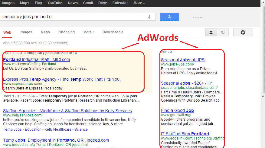 Google Adwords Staffing Firms