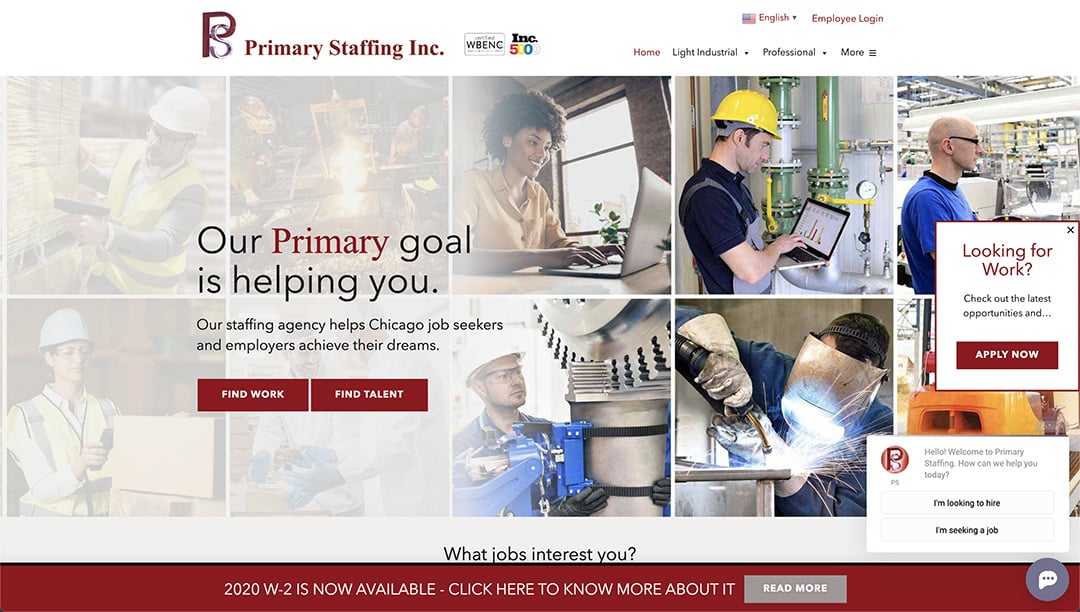 Primary Staffing Has a New Website!