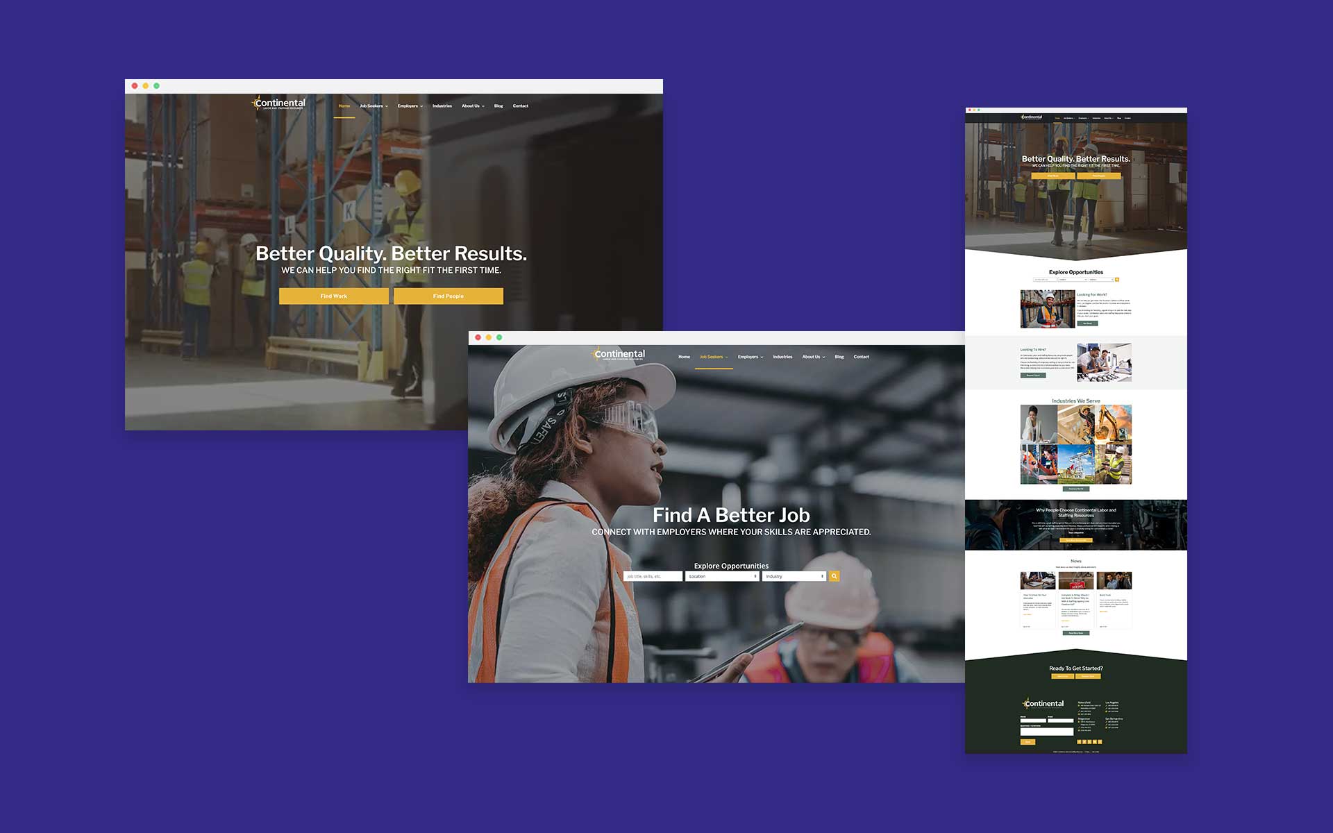 Continental Labor and Staffing Resources website