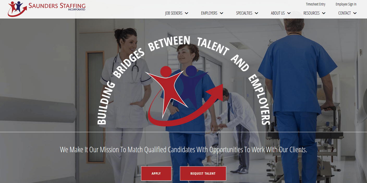 Saunders Staffing Builds Bridges Between Talent And Employers With Their New Website