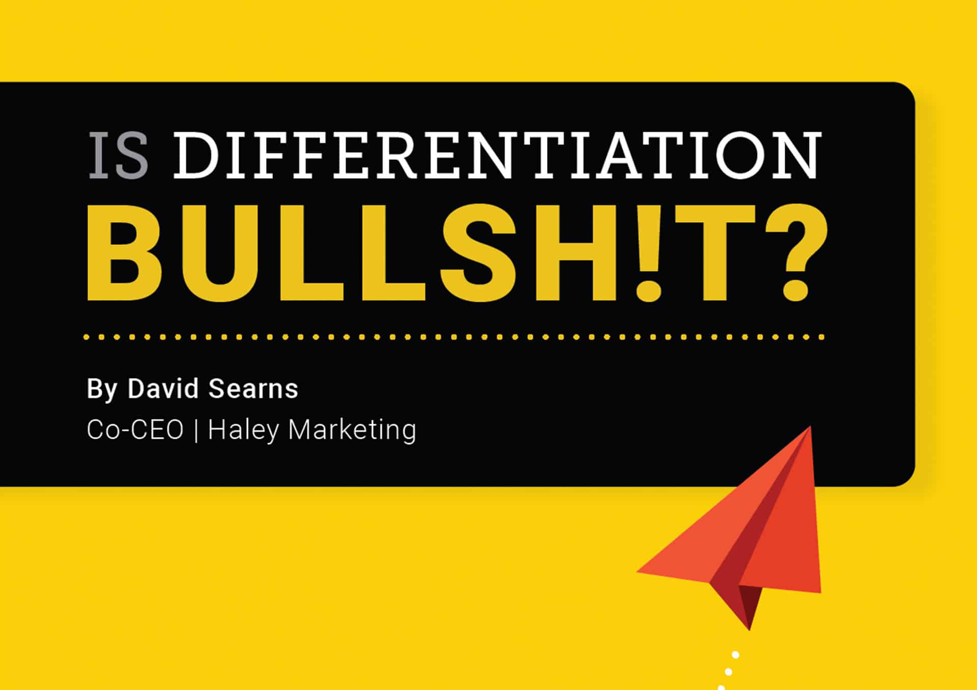 Is Differentiation Bullsh!t?