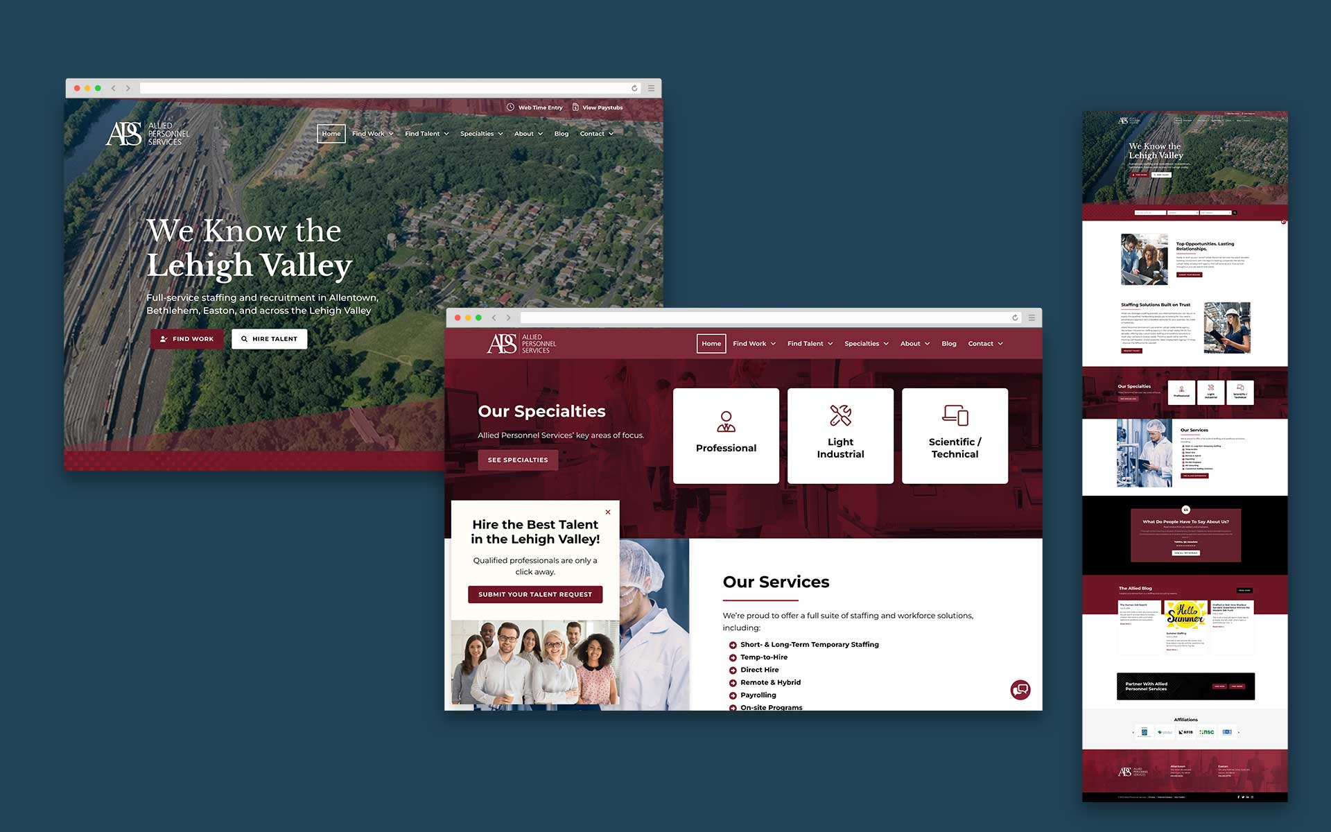 Allied Personnel Services website