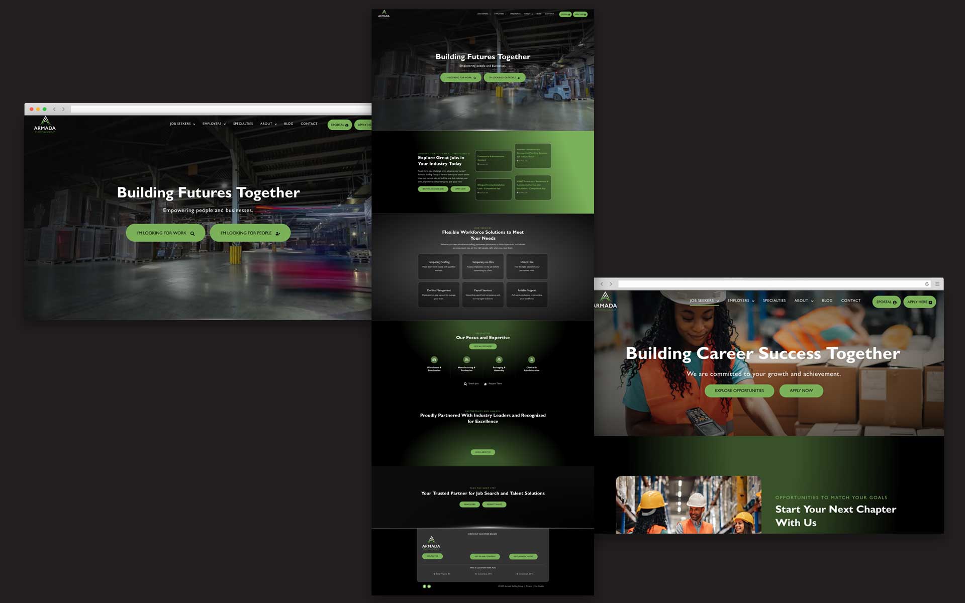 Armada Staffing Group website