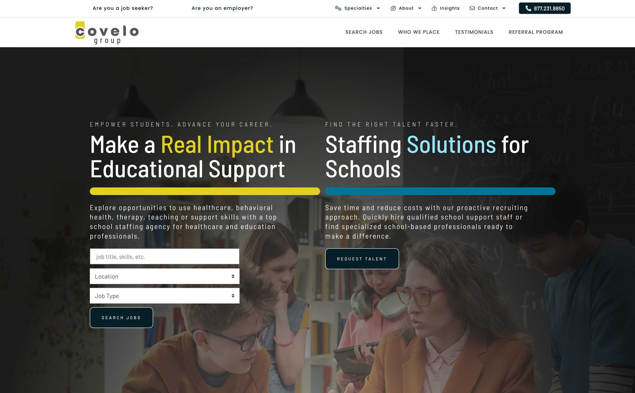 Covelo Group website