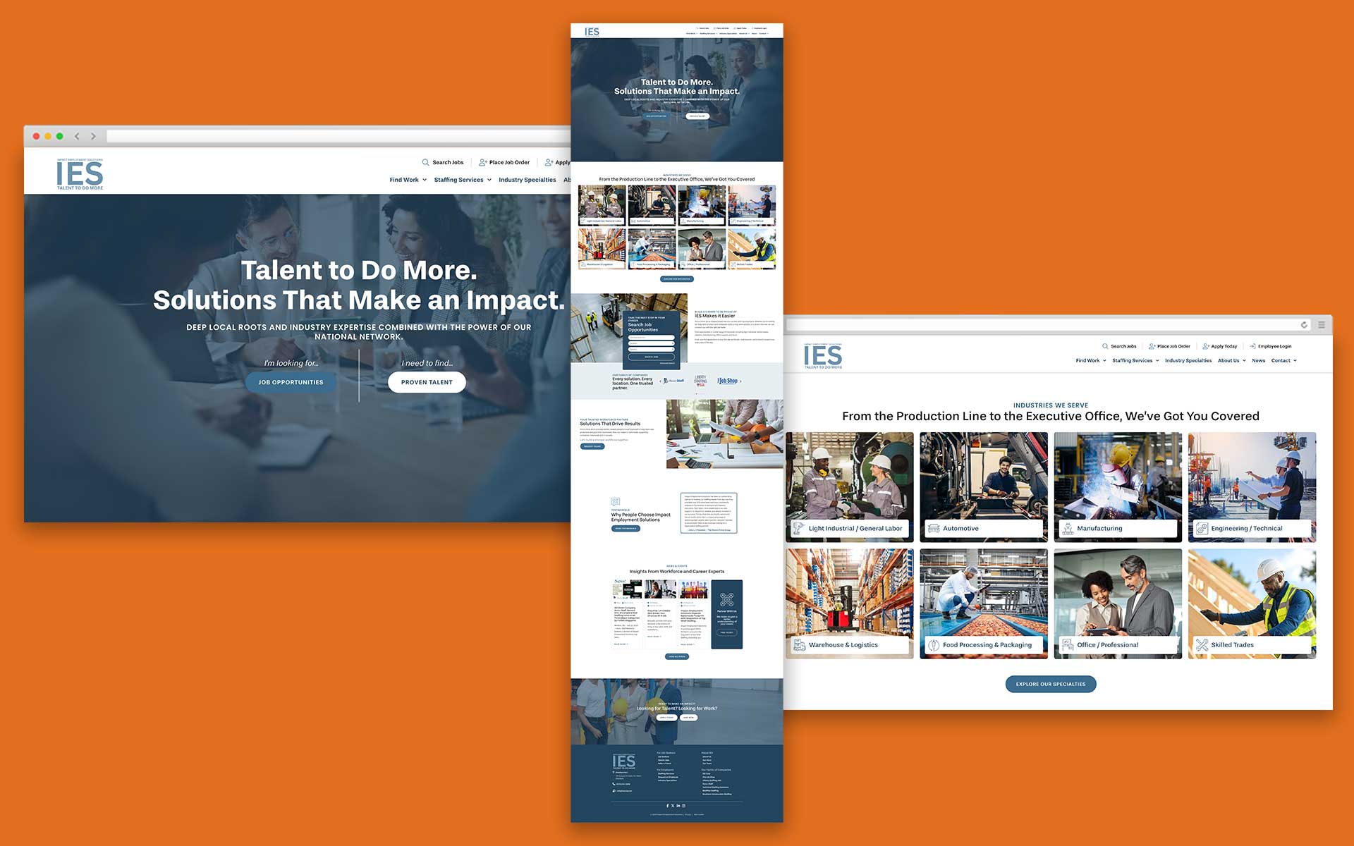 Impact Employment Solutions website
