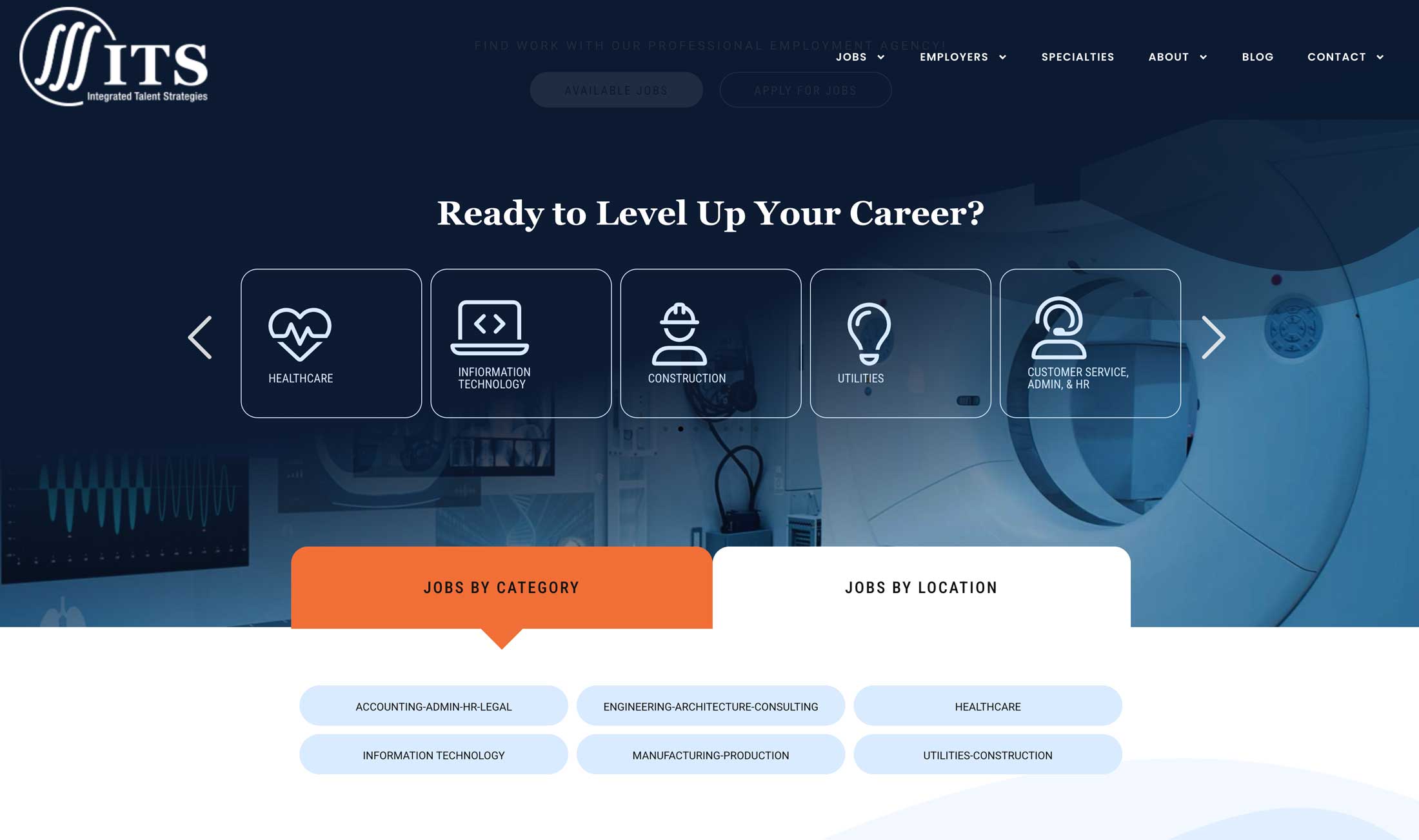 Integrated Talent Strategies website