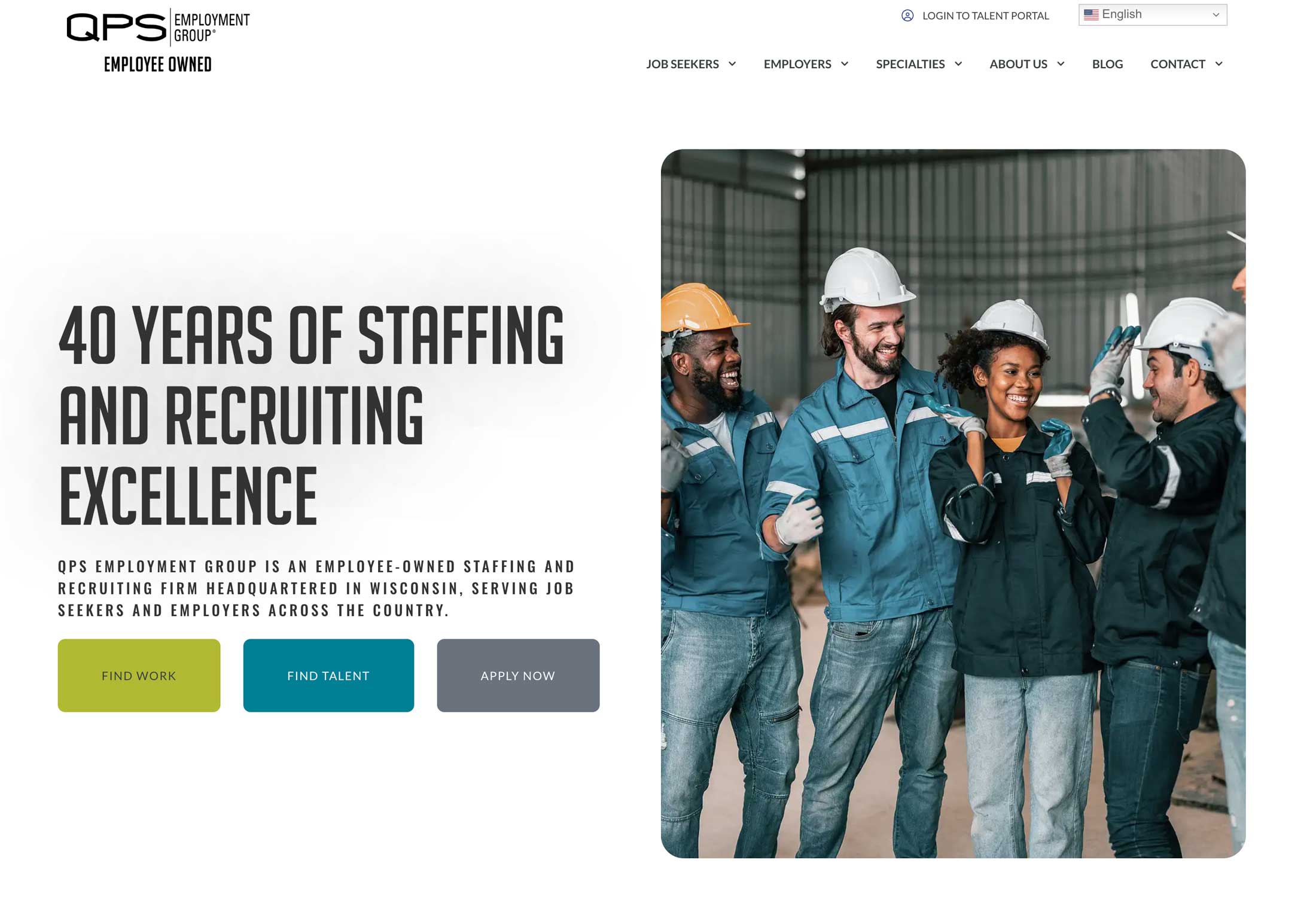 QPS Employment Group website