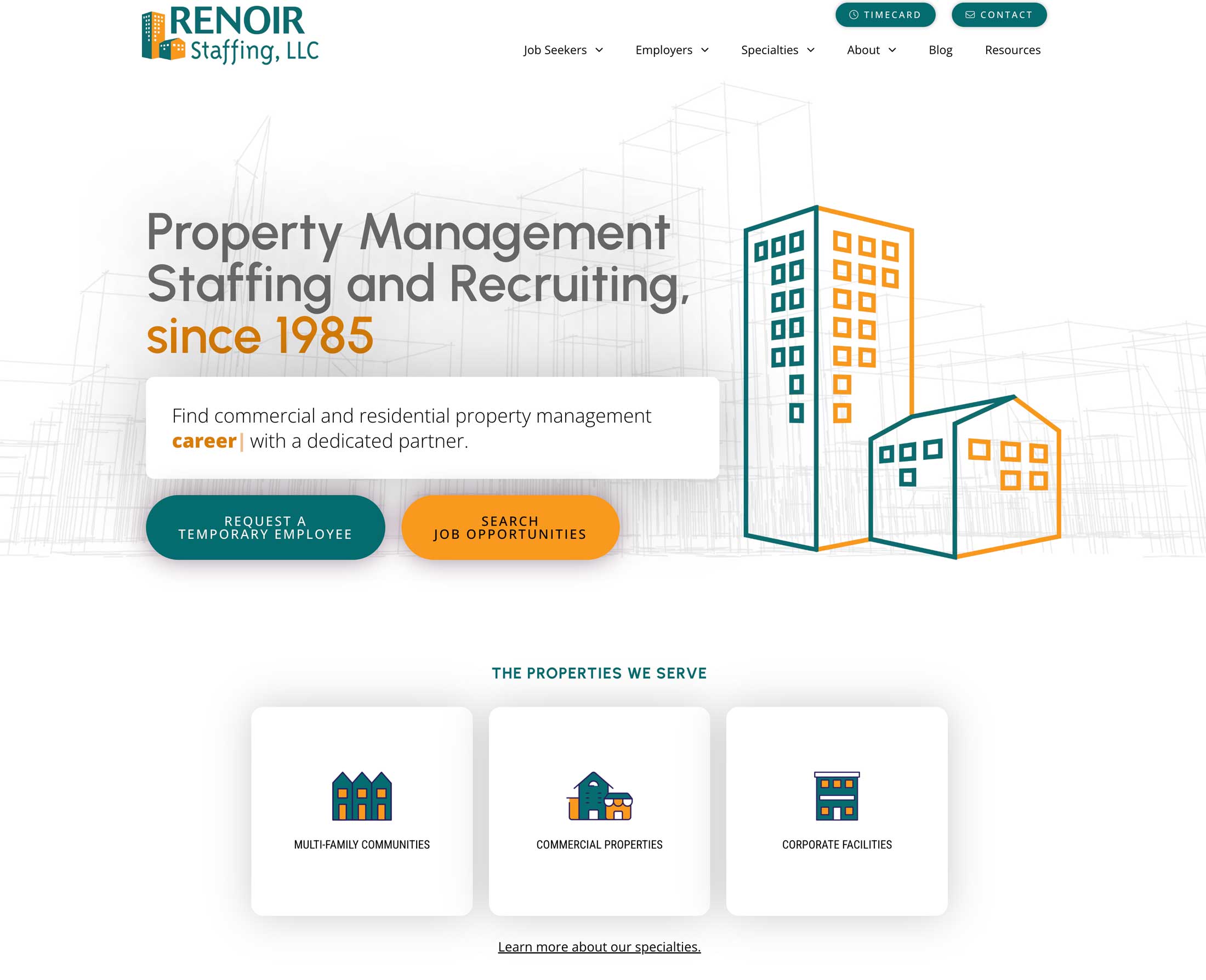 Renoir Staffing website