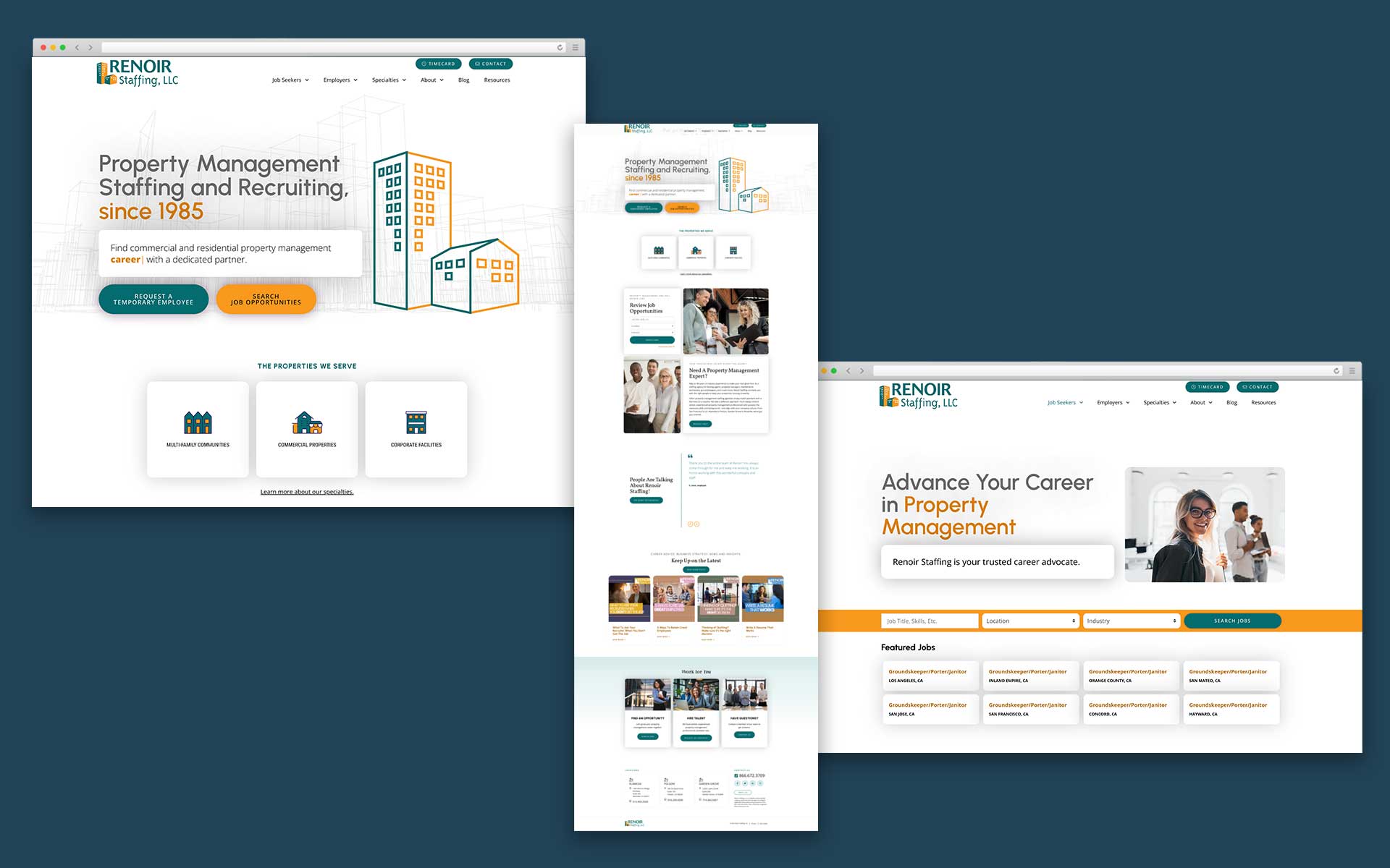 Renoir Staffing website