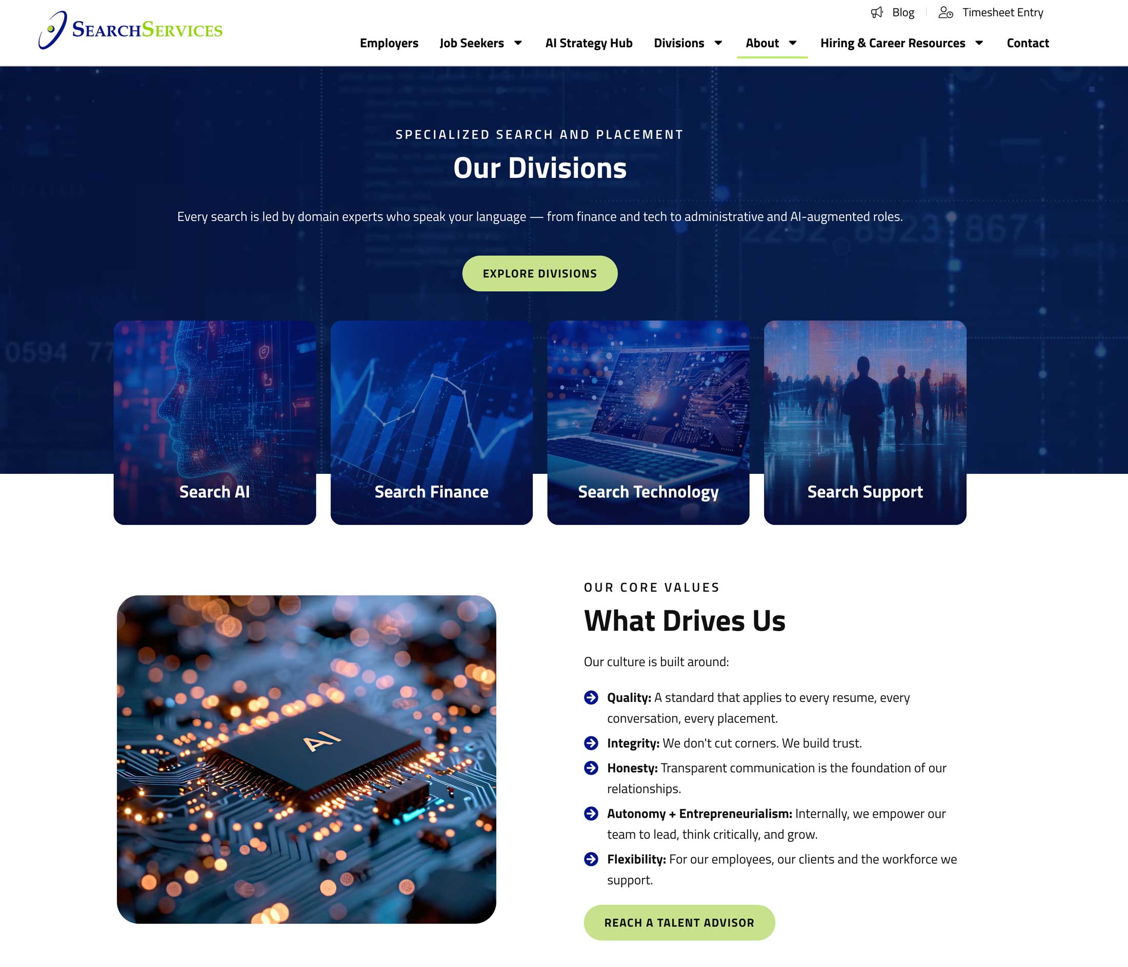 Search Services website